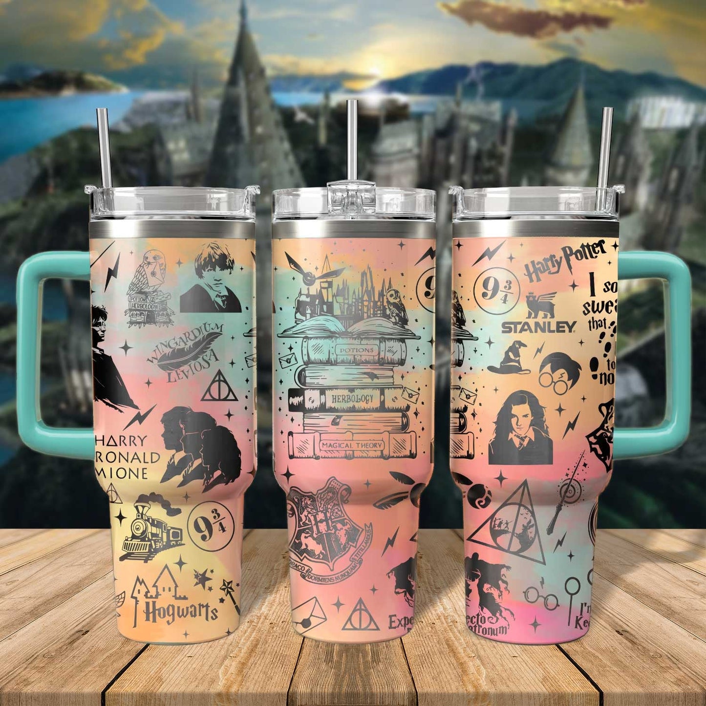 HP Gift For Fans Wizarding School Engraved Tumbler- 407TTTLTB003