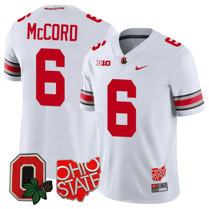 Ohio State Buckeyes Ohio State & Logo Patch Jersey - All Stitched