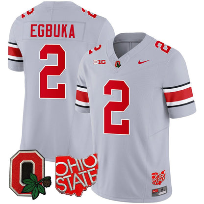 Ohio State Buckeyes Ohio State & Logo Patch Jersey - All Stitched