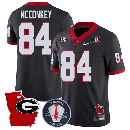 Georgia Bulldogs 2024 Vince Dooley Patch & Georgia State Map Jersey - All Stitched