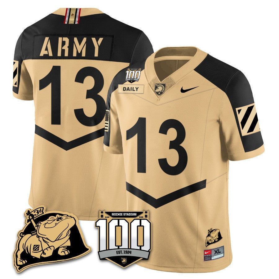 Army Black Knights 100th Anniversary Patch Vapor Jersey - All Stitched