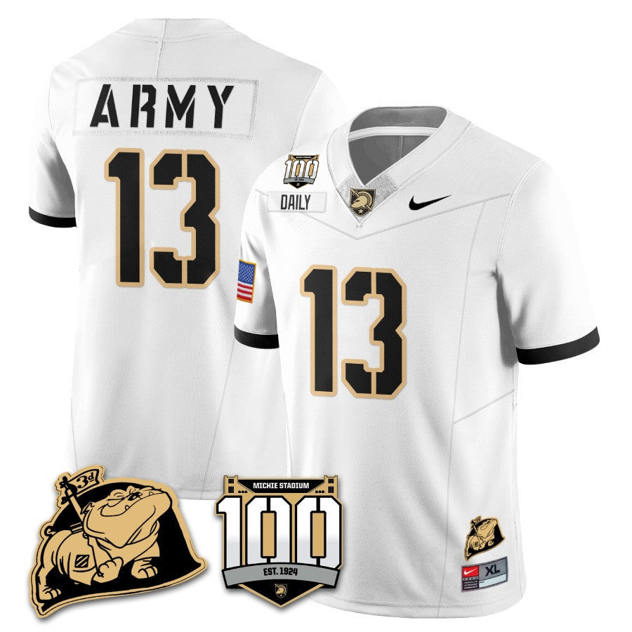 Army Black Knights 100th Anniversary Patch Vapor Jersey - All Stitched