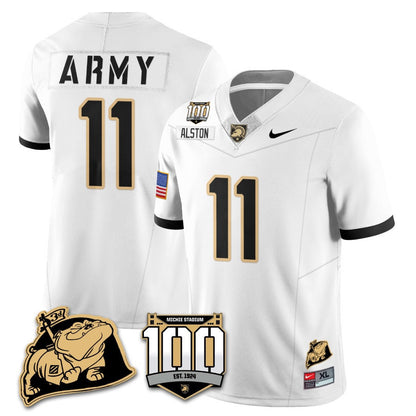 Army Black Knights 100th Anniversary Patch Vapor Jersey - All Stitched