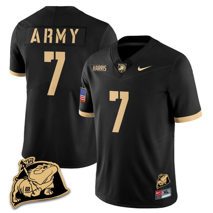 Army Black Knights Rocky The Bulldog Patch Jersey - All Stitched