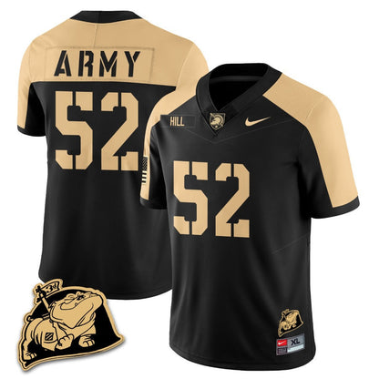 Army Black Knights Rocky The Bulldog Patch Jersey - All Stitched