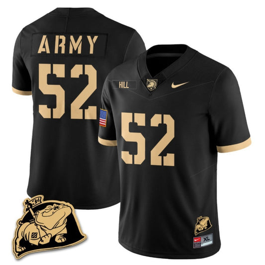 Army Black Knights Rocky The Bulldog Patch Jersey - All Stitched