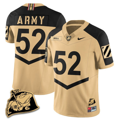 Army Black Knights Rocky The Bulldog Patch Jersey - All Stitched