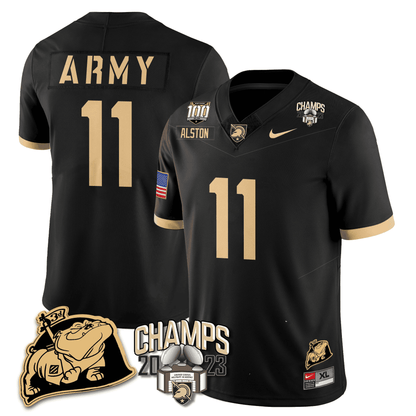 Army Black Knights 2023 CIC Trophy Champion Patch Jersey - All Stitched