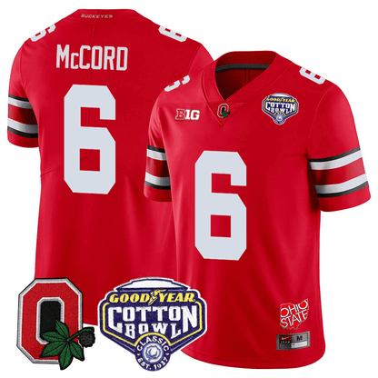 Ohio State Buckeyes Good Year Cotton Bowl Patch Jersey - All Stitched