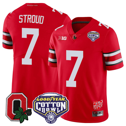 Ohio State Buckeyes Good Year Cotton Bowl Patch Jersey - All Stitched