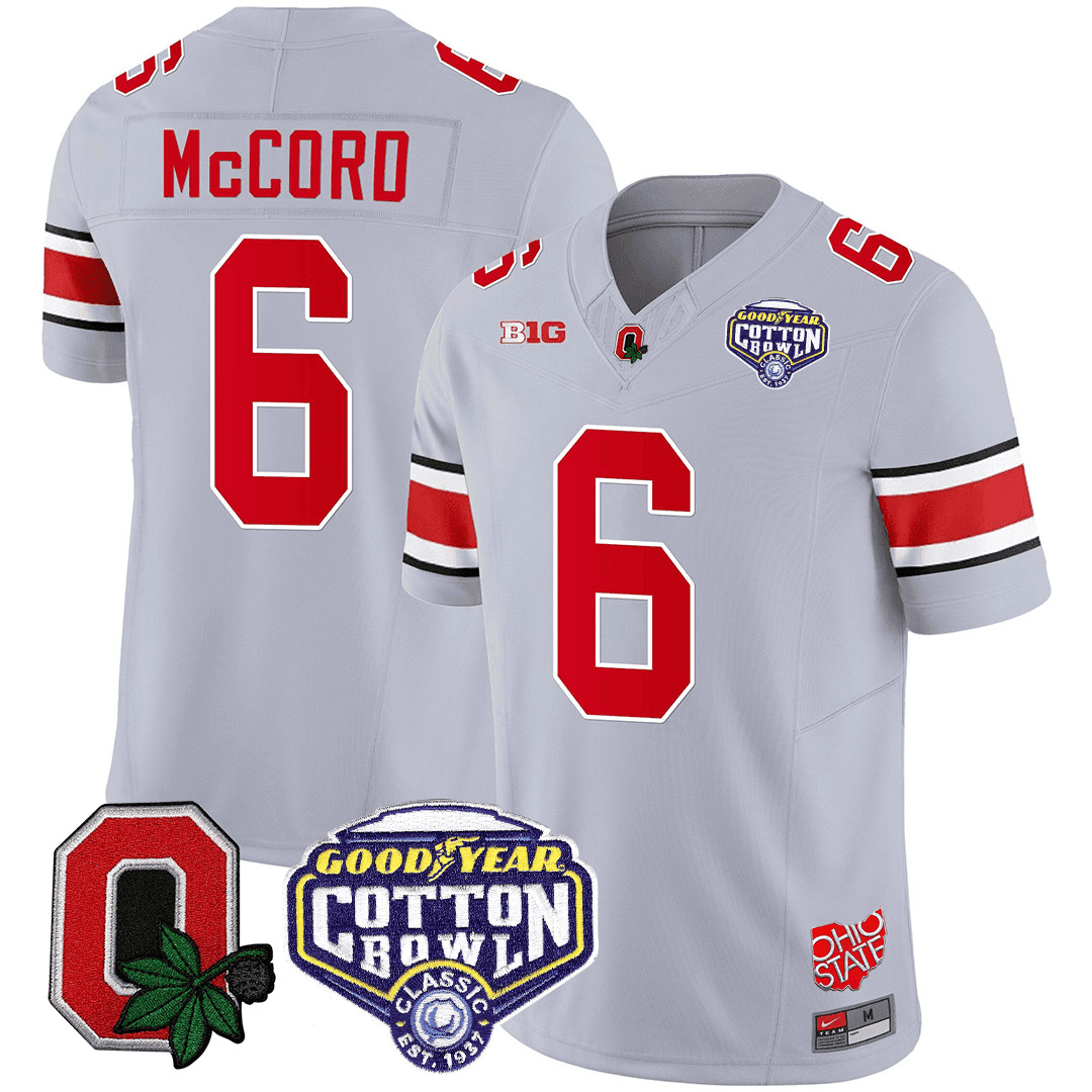 Ohio State Buckeyes Good Year Cotton Bowl Patch Jersey - All Stitched