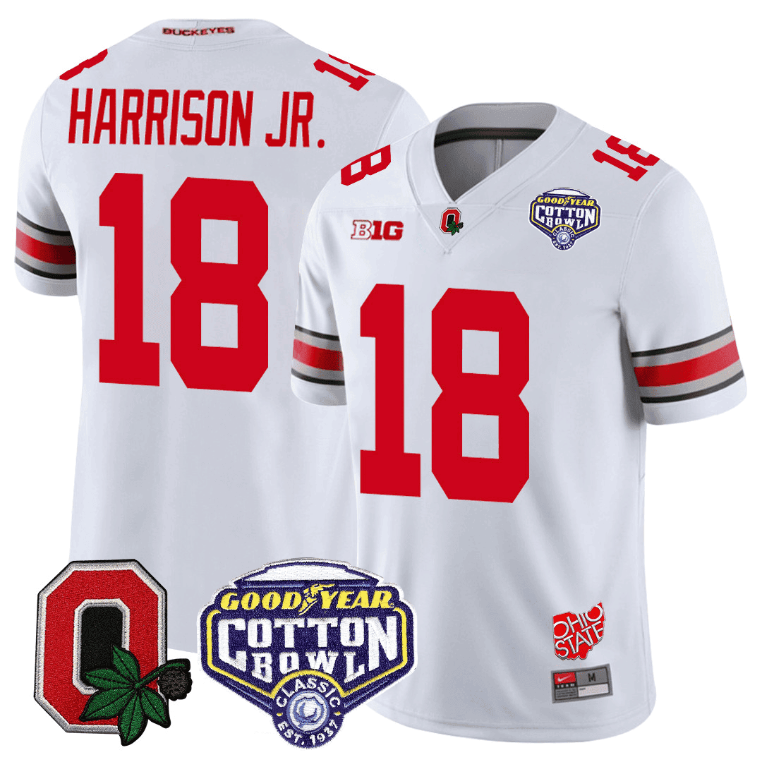 Ohio State Buckeyes Good Year Cotton Bowl Patch Jersey - All Stitched