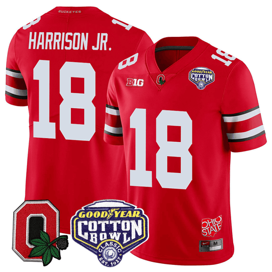 Ohio State Buckeyes Good Year Cotton Bowl Patch Jersey - All Stitched