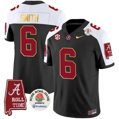 Alabama Crimson Tide Rose Bowl Patch Gold Trim Vapor Limited Jersey - All Stitched