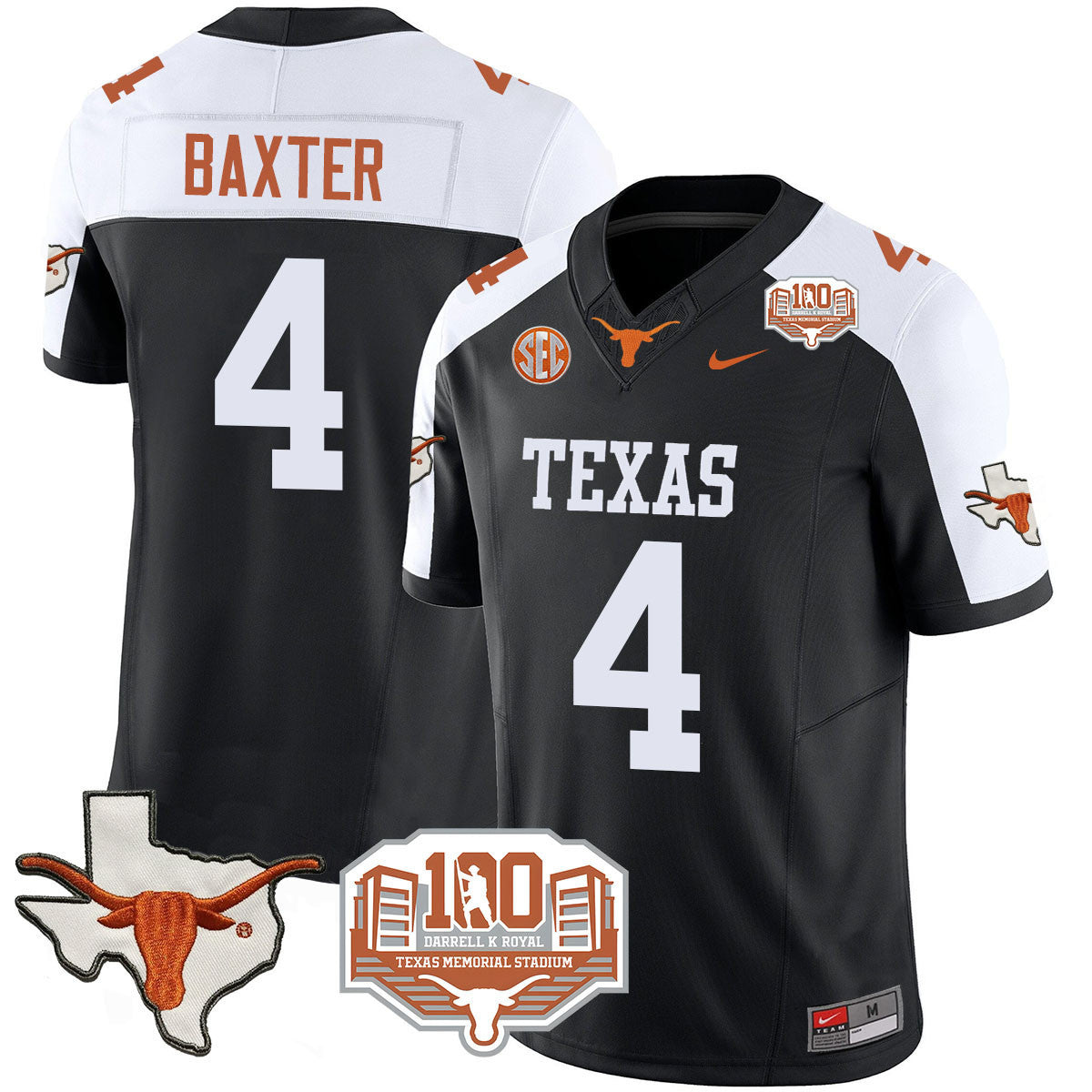 Texas Longhorns 2024 Vapor Limited Jersey - 100 years of Darrell K Royal - All Stitched