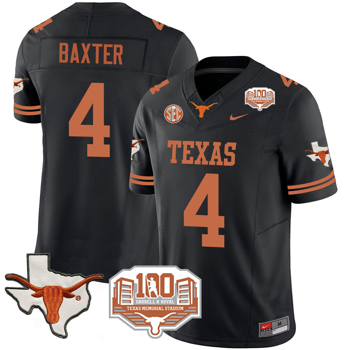 Texas Longhorns 2024 Vapor Limited Jersey - 100 years of Darrell K Royal - All Stitched