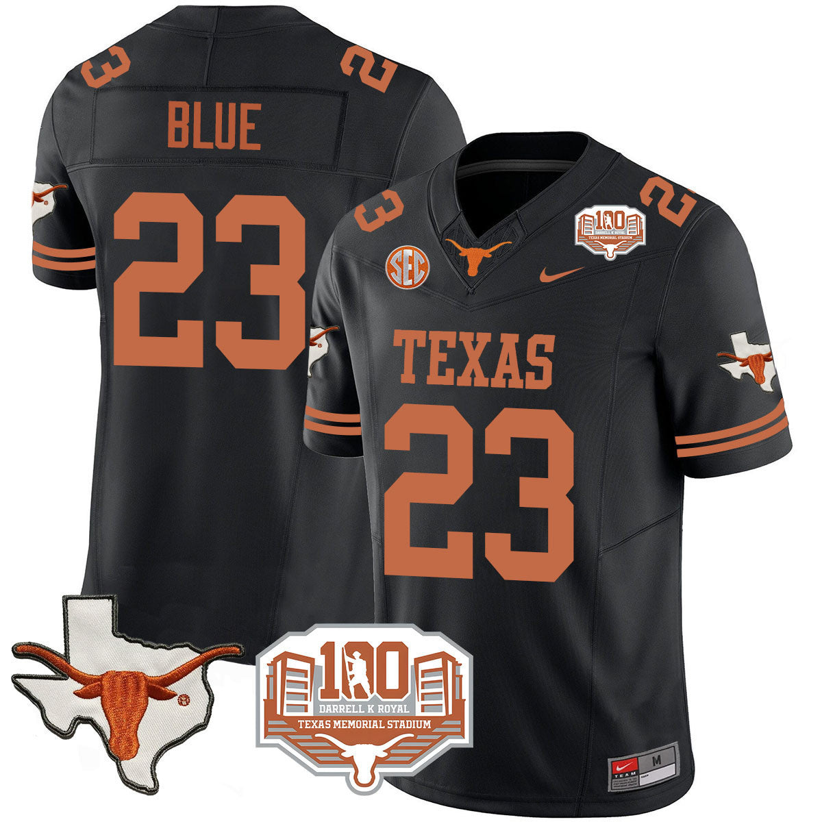 Texas Longhorns 2024 Vapor Limited Jersey - 100 years of Darrell K Royal - All Stitched