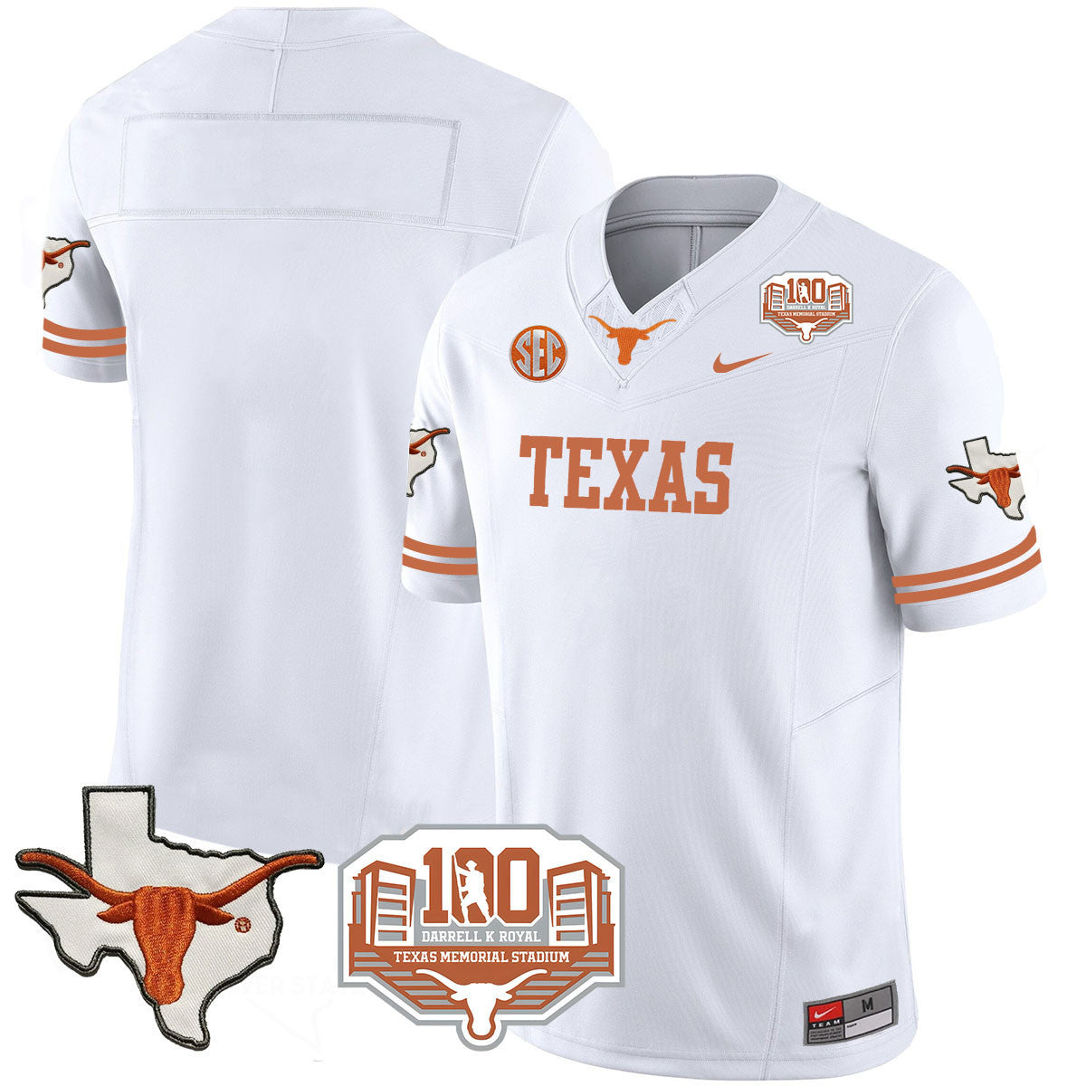 Texas Longhorns 2024 Vapor Limited Jersey - 100 years of Darrell K Royal - All Stitched