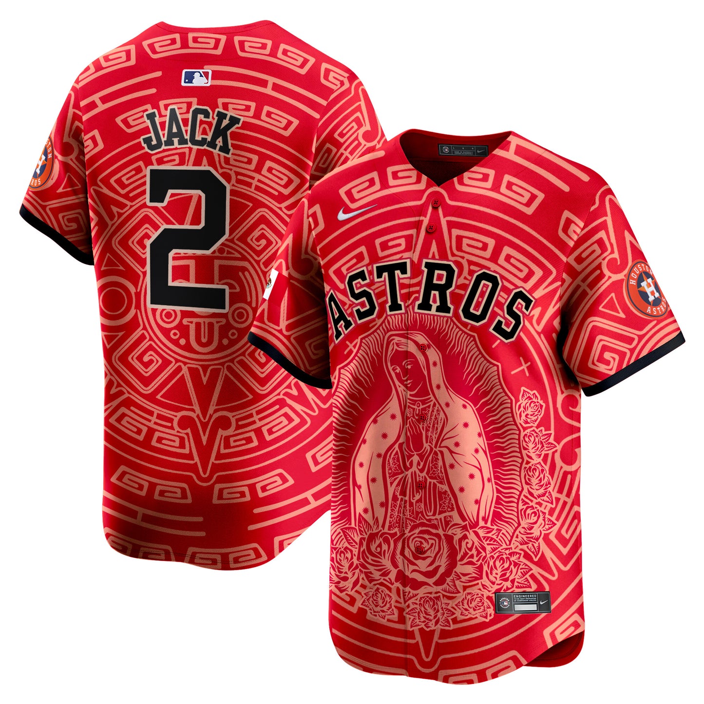 Astros Mexico Guadalupe Vapor Premier Limited Jersey - Printed