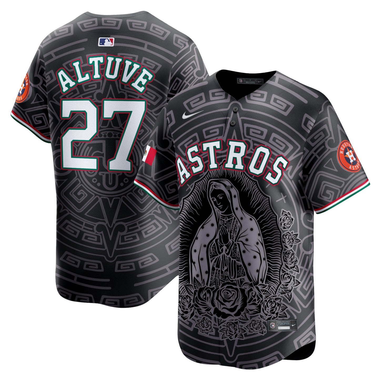 Astros Mexico Guadalupe Vapor Premier Limited Jersey - Printed