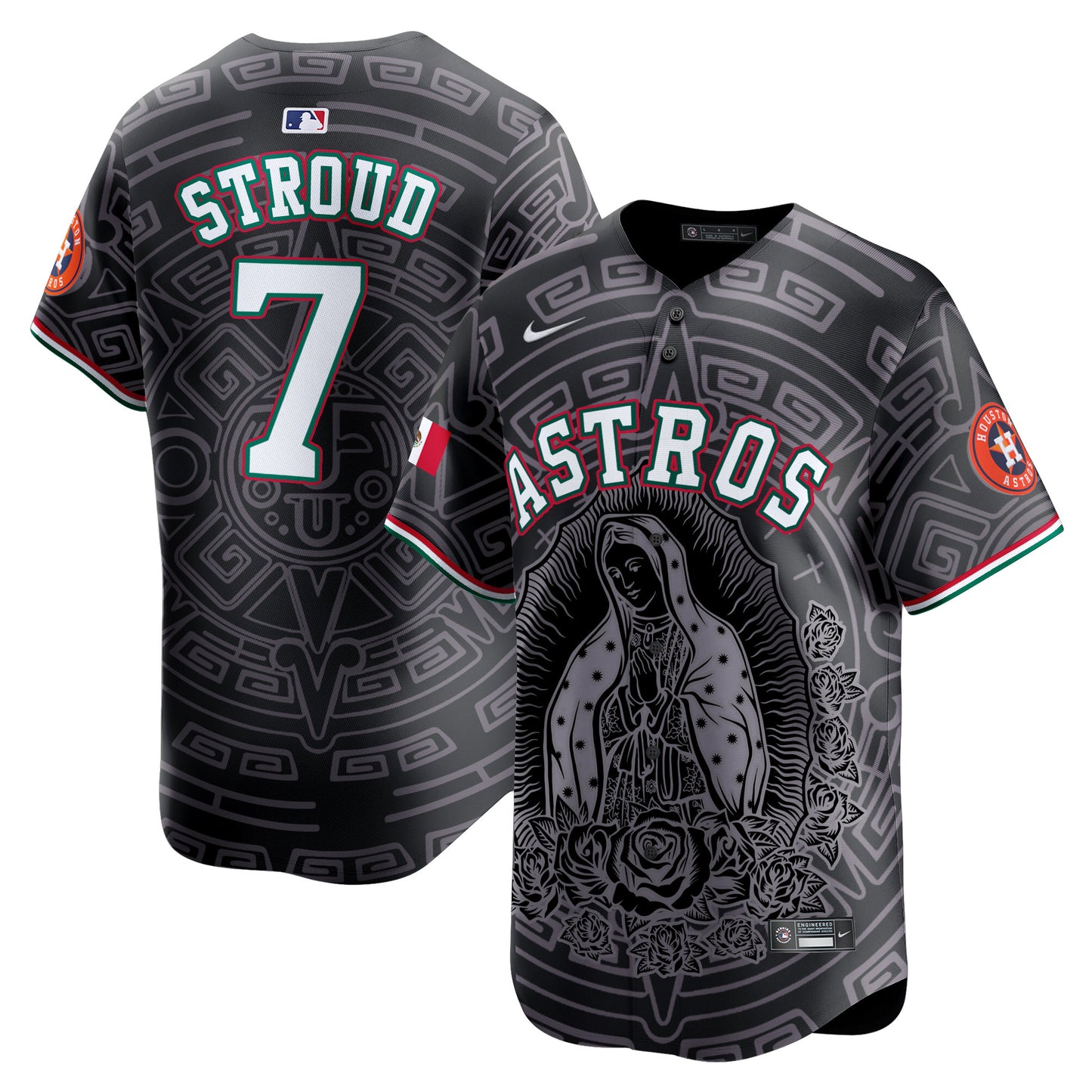 Astros Mexico Guadalupe Vapor Premier Limited Jersey - Printed