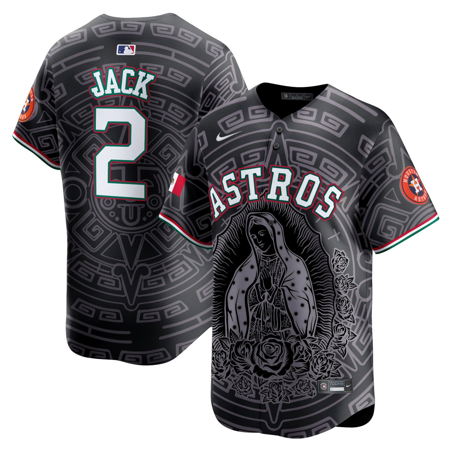 Astros Mexico Guadalupe Vapor Premier Limited Jersey - Printed