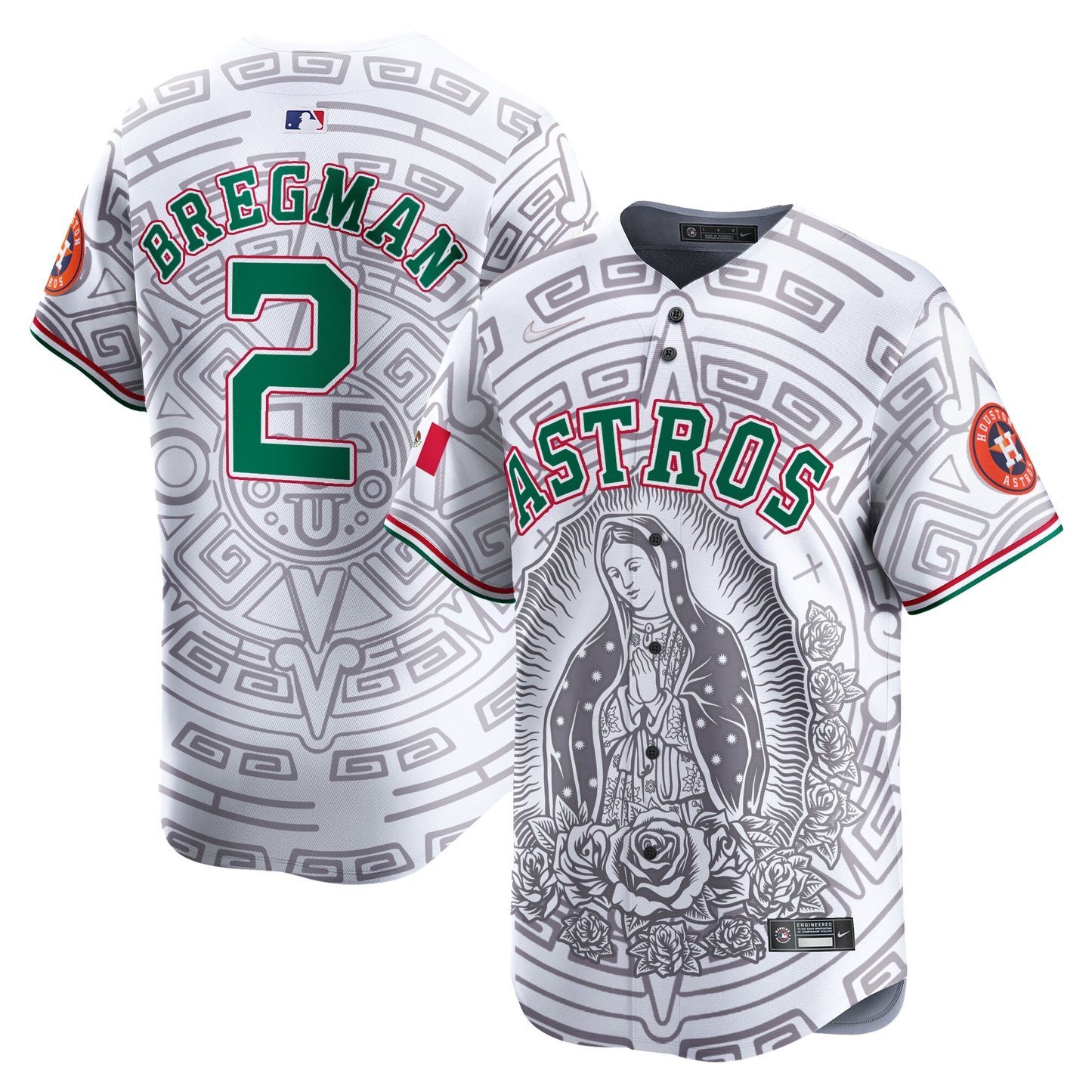 Astros Mexico Guadalupe Vapor Premier Limited Jersey - Printed