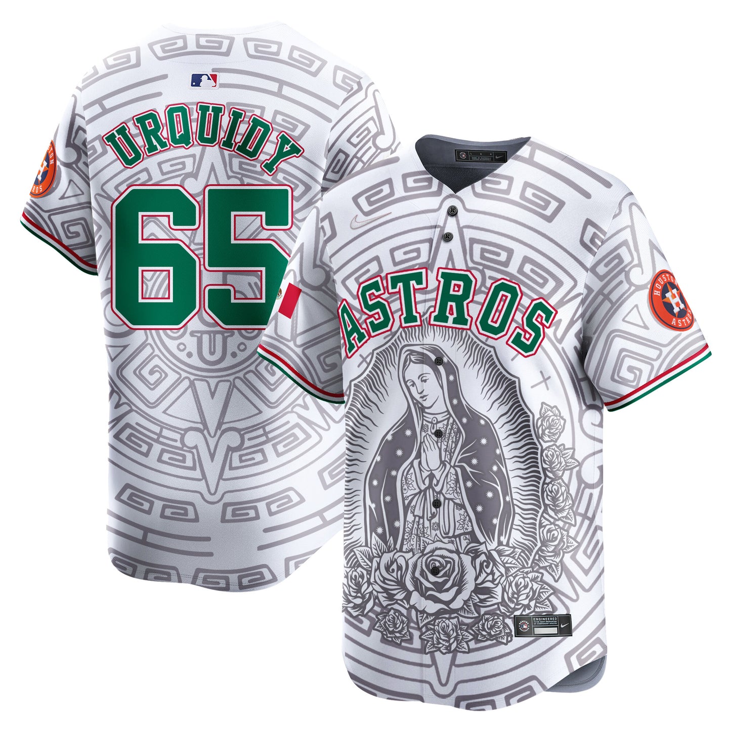 Astros Mexico Guadalupe Vapor Premier Limited Jersey - Printed