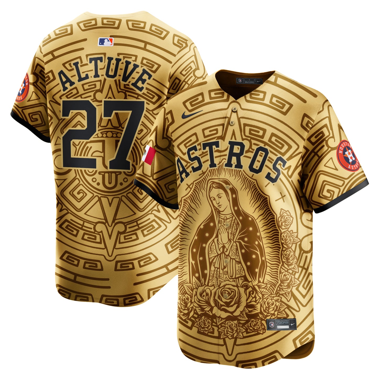 Astros Mexico Guadalupe Vapor Premier Limited Jersey - Printed