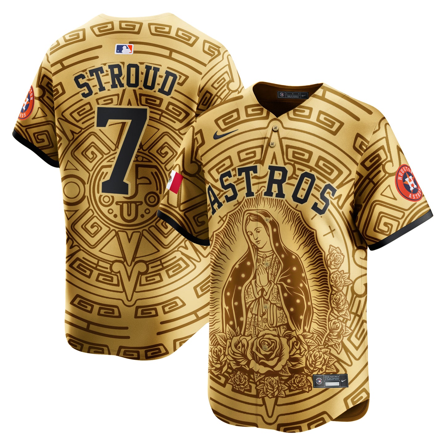 Astros Mexico Guadalupe Vapor Premier Limited Jersey - Printed