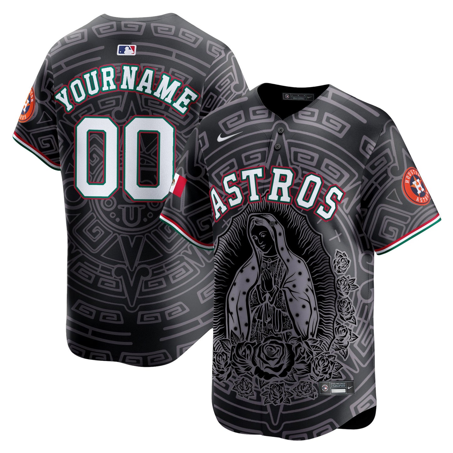 Astros Mexico Guadalupe Vapor Premier Limited Custom Jersey - Printed