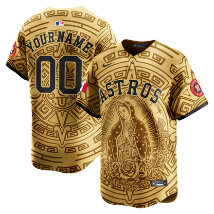 Astros Mexico Guadalupe Vapor Premier Limited Custom Jersey - Printed