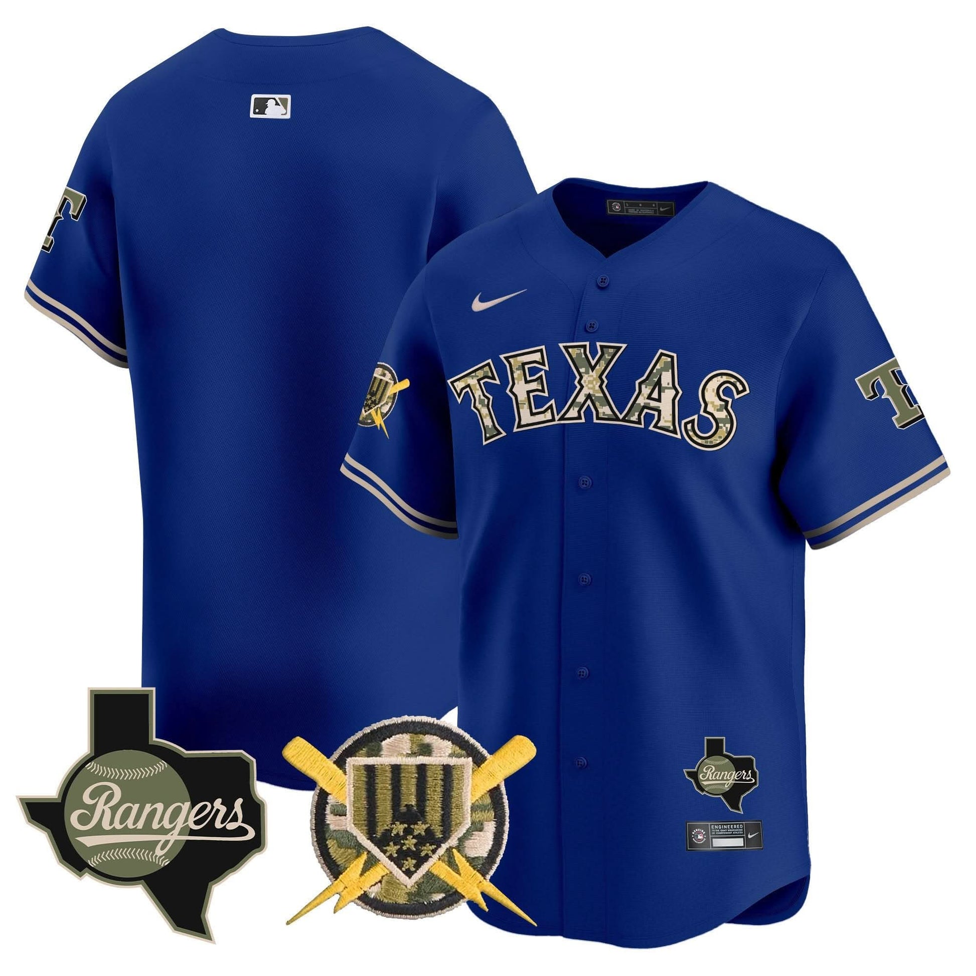 Men's Texas Rangers Armed Forces Day Vapor Premier Limited Jersey - All Stitched