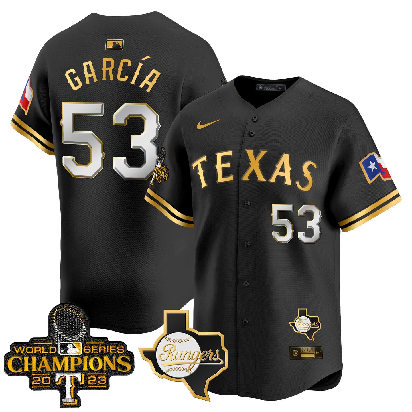 Texas Rangers World Series Champions Vapor Premier Limited Jersey V2 - All Stitched