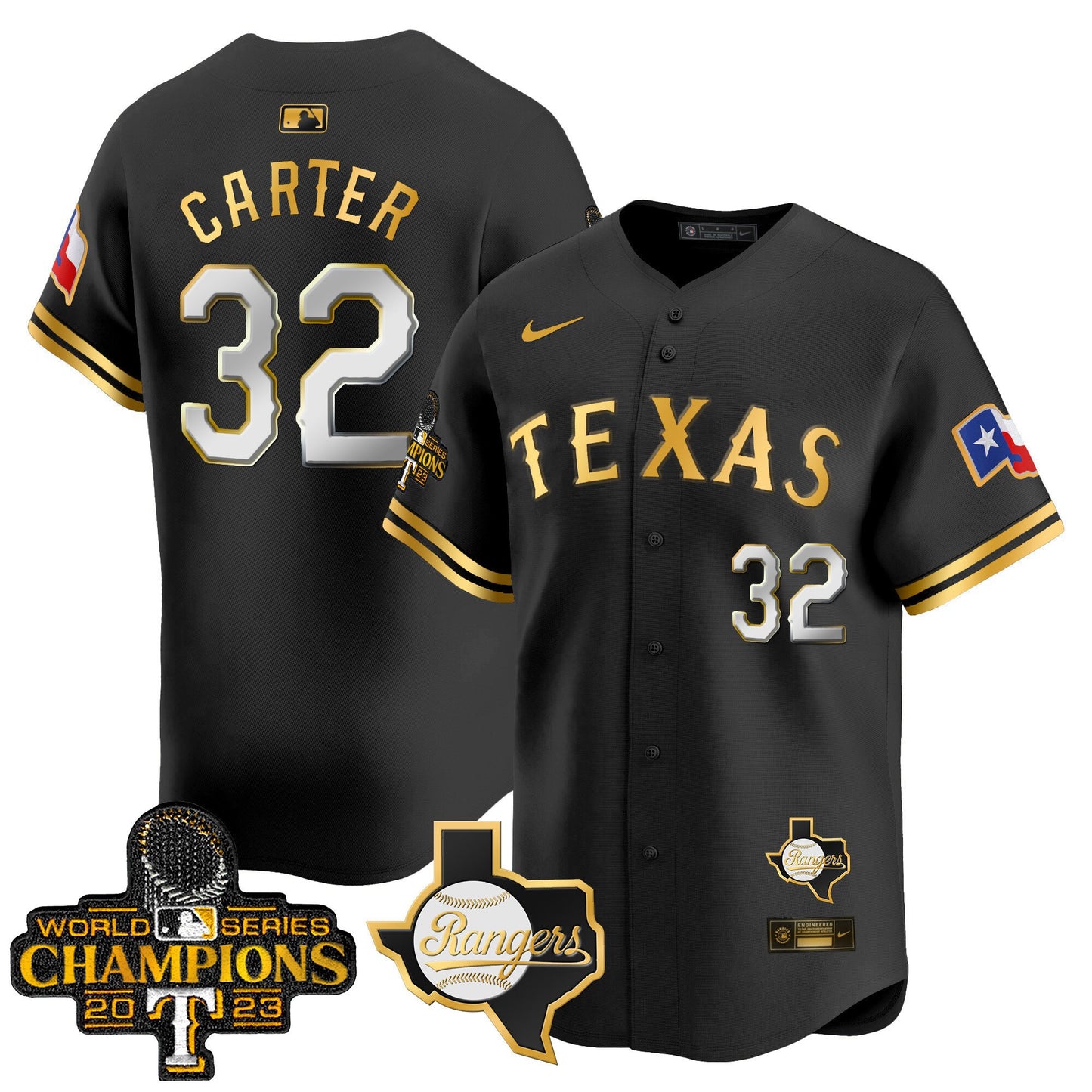 Texas Rangers World Series Champions Vapor Premier Limited Jersey V2 - All Stitched