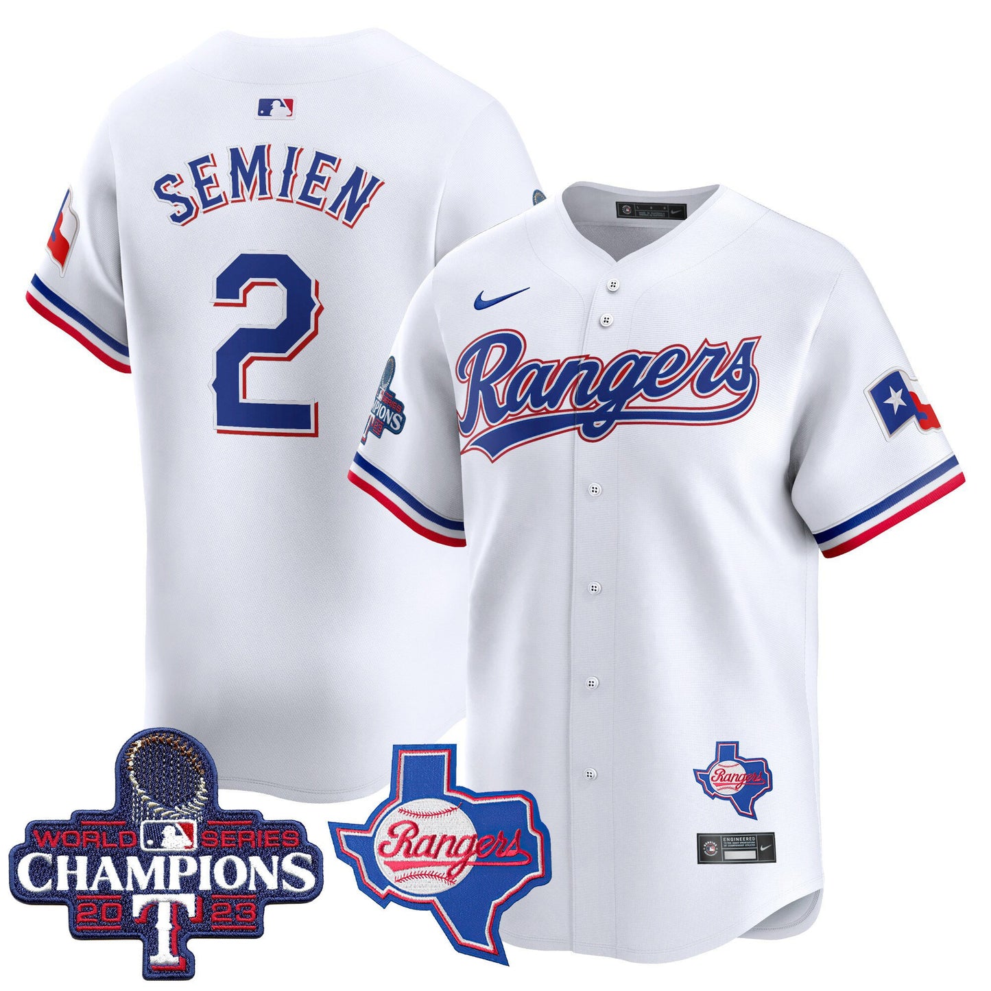 Texas Rangers World Series Champions Vapor Premier Limited Jersey V2 - All Stitched