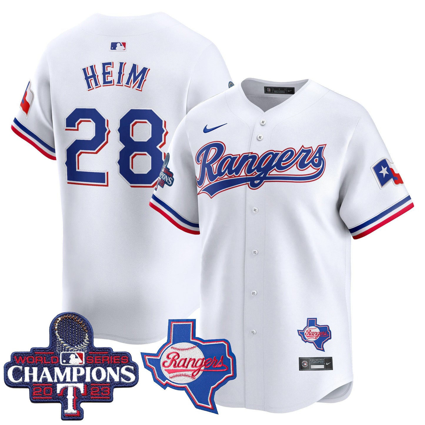 Texas Rangers World Series Champions Vapor Premier Limited Jersey V2 - All Stitched