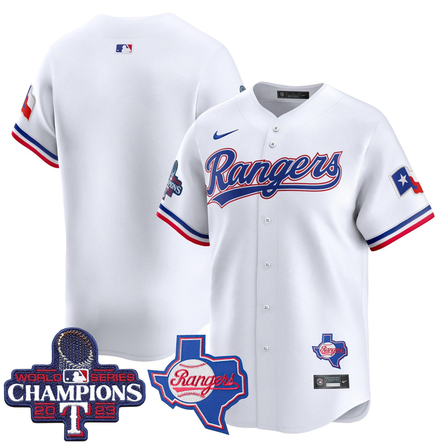 Texas Rangers World Series Champions Vapor Premier Limited Jersey V2 - All Stitched