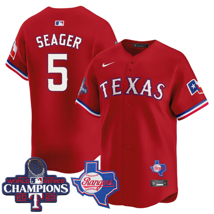 Texas Rangers World Series Champions Vapor Premier Limited Jersey V2 - All Stitched