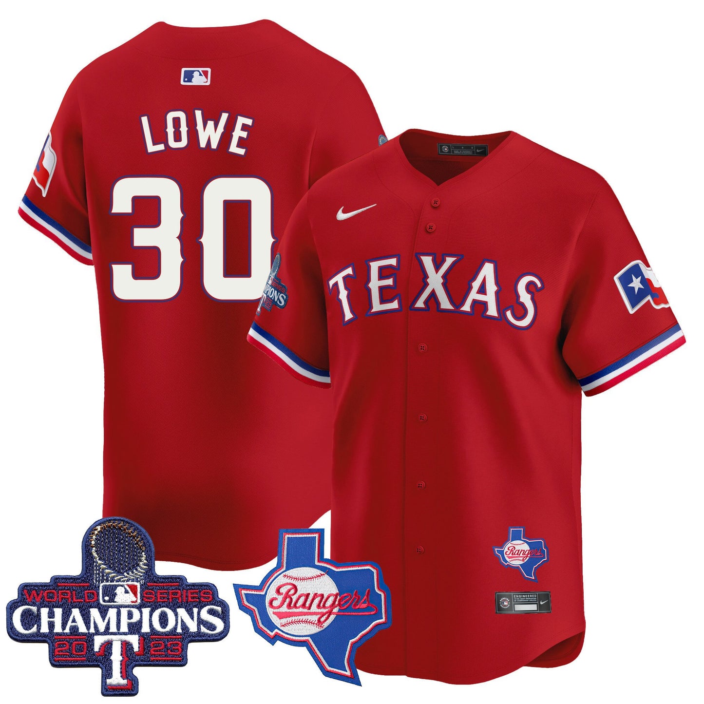 Texas Rangers World Series Champions Vapor Premier Limited Jersey V2 - All Stitched