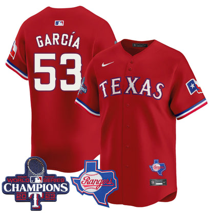 Texas Rangers World Series Champions Vapor Premier Limited Jersey V2 - All Stitched