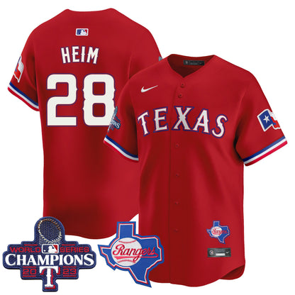 Texas Rangers World Series Champions Vapor Premier Limited Jersey V2 - All Stitched