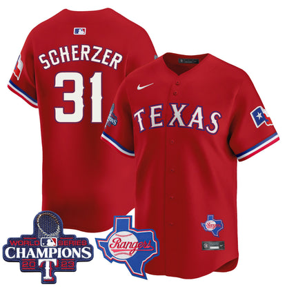 Texas Rangers World Series Champions Vapor Premier Limited Jersey V2 - All Stitched