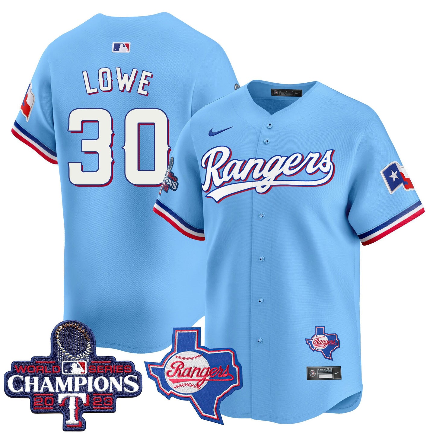 Texas Rangers World Series Champions Vapor Premier Limited Jersey V2 - All Stitched