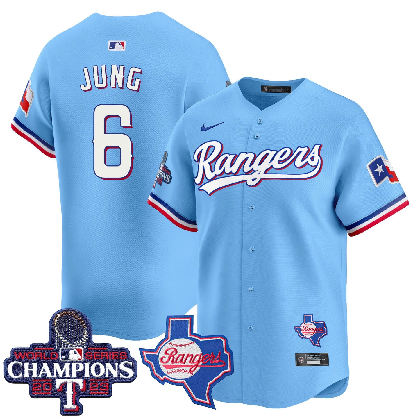 Texas Rangers World Series Champions Vapor Premier Limited Jersey V2 - All Stitched