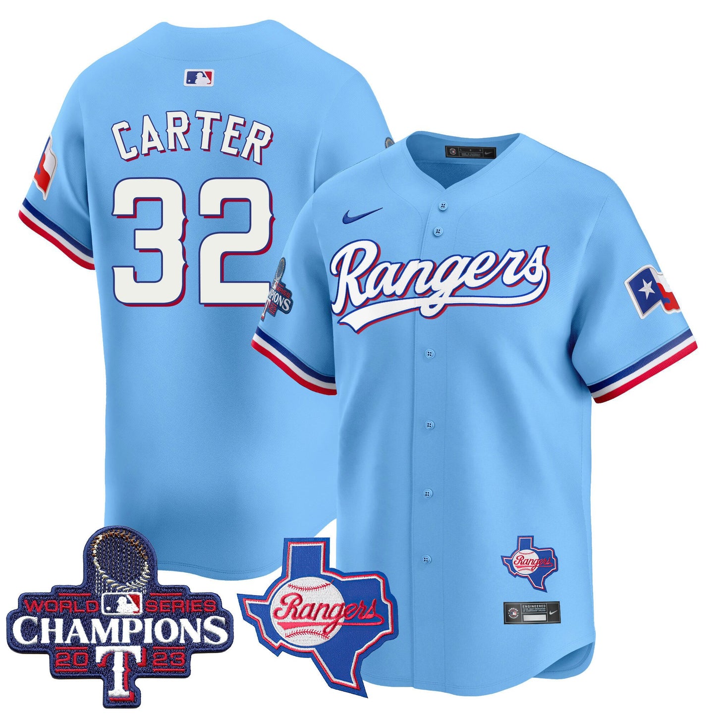 Texas Rangers World Series Champions Vapor Premier Limited Jersey V2 - All Stitched