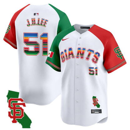 San Francisco Giants Mexico California Patch Vapor Premier Limited Jersey - All Stitched