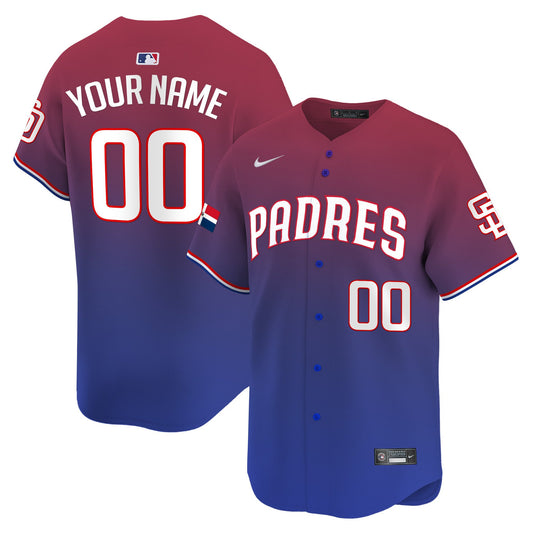 Padres Dominican Republic Vapor Premier Limited Custom Jersey - All Stitched