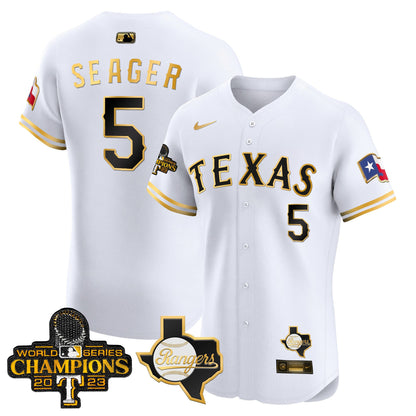 Texas Rangers World Series Champions Vapor Premier Elite Jersey V2 - All Stitched