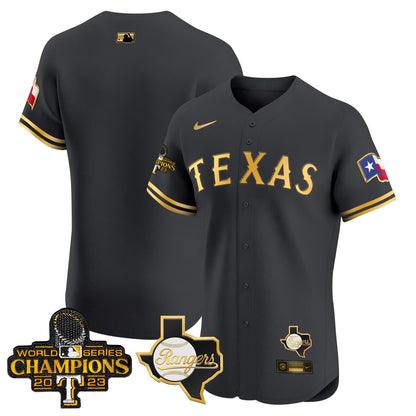 Texas Rangers World Series Champions Vapor Premier Elite Jersey V2 - All Stitched